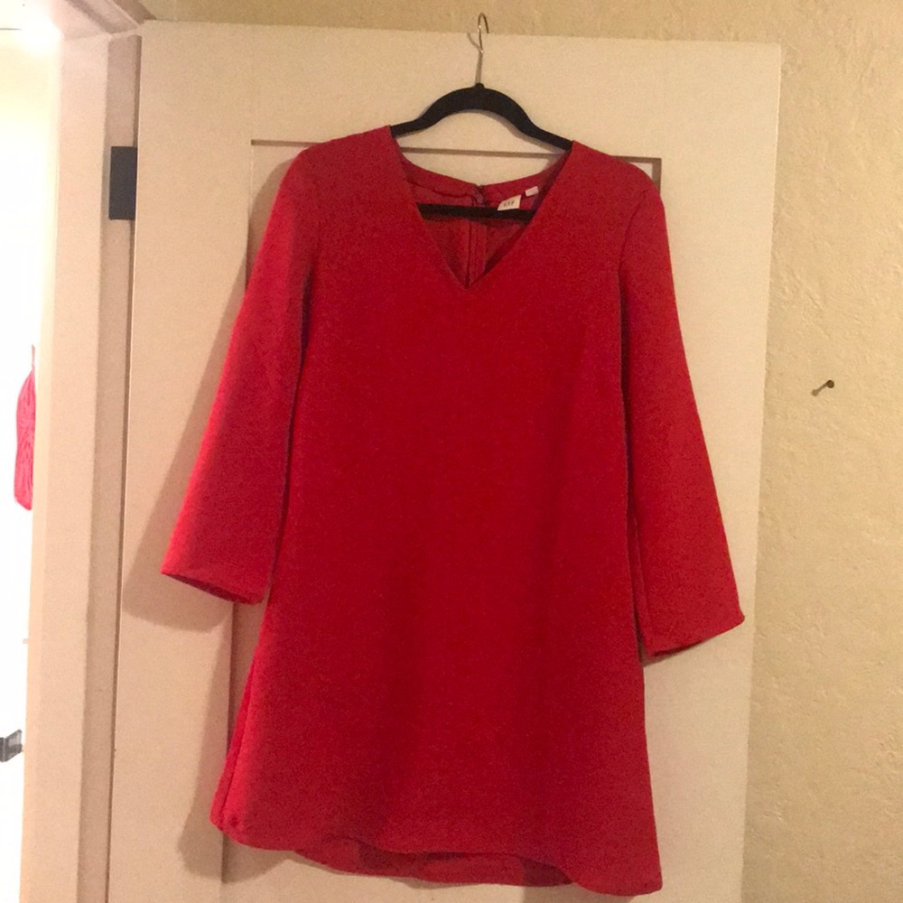 Gap Red Dress, long sleeve